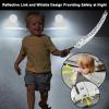 imageAccmor Toddler Leash with Key Lock 2 in 1 Upgraded Anti Lost Wrist Link 2 Packs Reflective Baby Leash with 360 Degree Rotating Connector and Adjustable Bracelet for Boys Girls Outdoor Travel 656ftBlack  Dark Blue