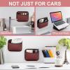 imageAccmor Universal Car Side Pocket Organizer PU Leather Car Pocket Pouch for Car Seat Door Window Console Multifunctional Car Organizer Accessories for Phone Sunglasses Keys Cards blackred