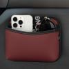 imageAccmor Universal Car Side Pocket Organizer PU Leather Car Pocket Pouch for Car Seat Door Window Console Multifunctional Car Organizer Accessories for Phone Sunglasses Keys Cards blackred