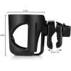 imageAccmor Universal Cup Holder Stroller Cup Holder 360 Rotatable Large Caliber Designed Bottle Holder for Stroller Bike Wheelchair Walker Scooter BlackBlack2pc