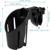 imageAccmor Universal Cup Holder Stroller Cup Holder 360 Rotatable Large Caliber Designed Bottle Holder for Stroller Bike Wheelchair Walker Scooter BlackBlack4inch Large Clamp