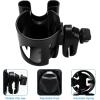 imageAccmor Universal Cup Holder Stroller Cup Holder 360 Rotatable Large Caliber Designed Bottle Holder for Stroller Bike Wheelchair Walker Scooter BlackBlackPhone Holder