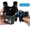 imageAccmor Universal Cup Holder Stroller Cup Holder 360 Rotatable Large Caliber Designed Bottle Holder for Stroller Bike Wheelchair Walker Scooter BlackBlackPhone Holder