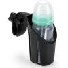 imageAccmor Universal Cup Holder Stroller Cup Holder 360 Rotatable Large Caliber Designed Bottle Holder for Stroller Bike Wheelchair Walker Scooter BlackBlack4inch Large Clamp