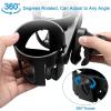 imageAccmor Universal Cup Holder Stroller Cup Holder 360 Rotatable Large Caliber Designed Bottle Holder for Stroller Bike Wheelchair Walker Scooter BlackDouble Holder