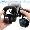 imageAccmor Universal Cup Holder Stroller Cup Holder 360 Rotatable Large Caliber Designed Bottle Holder for Stroller Bike Wheelchair Walker Scooter BlackDouble HolderPhone Holder
