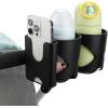 imageAccmor Universal Cup Holder Stroller Cup Holder 360 Rotatable Large Caliber Designed Bottle Holder for Stroller Bike Wheelchair Walker Scooter BlackDouble HolderPhone Holder