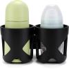 imageAccmor Universal Cup Holder Stroller Cup Holder 360 Rotatable Large Caliber Designed Bottle Holder for Stroller Bike Wheelchair Walker Scooter BlackDouble Holder