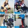 imageAccmor Universal Cup Holder Stroller Cup Holder 360 Rotatable Large Caliber Designed Bottle Holder for Stroller Bike Wheelchair Walker Scooter BlackDouble HolderPhone Holder