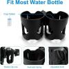 imageAccmor Universal Cup Holder Stroller Cup Holder 360 Rotatable Large Caliber Designed Bottle Holder for Stroller Bike Wheelchair Walker Scooter BlackDouble Holder