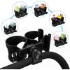 imageAccmor Universal Cup Holder Stroller Cup Holder 360 Rotatable Large Caliber Designed Bottle Holder for Stroller Bike Wheelchair Walker Scooter BlackDouble HolderPhone Holder