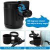 imageAccmor Universal Cup Holder Stroller Cup Holder 360 Rotatable Large Caliber Designed Bottle Holder for Stroller Bike Wheelchair Walker Scooter BlackExpandable Snack Holder
