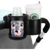 imageAccmor Universal Cup Holder Stroller Cup Holder 360 Rotatable Large Caliber Designed Bottle Holder for Stroller Bike Wheelchair Walker Scooter BlackExpandable Snack Holder
