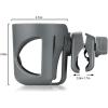 imageAccmor Universal Cup Holder Stroller Cup Holder 360 Rotatable Large Caliber Designed Bottle Holder for Stroller Bike Wheelchair Walker Scooter BlackGrey