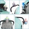 imageAccmor Universal Cup Holder Stroller Cup Holder 360 Rotatable Large Caliber Designed Bottle Holder for Stroller Bike Wheelchair Walker Scooter BlackTransparent Grey