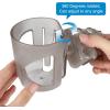 imageAccmor Universal Cup Holder Stroller Cup Holder 360 Rotatable Large Caliber Designed Bottle Holder for Stroller Bike Wheelchair Walker Scooter BlackTransparent Grey