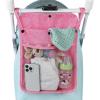 imageAccmor Universal Stroller Organizer Mesh Bag Fits for Uppababy Nuna Britax Doona Strollers NonSlip Adjustable Stroller Mesh Cargo Net Storage Caddy AccessoriesPink