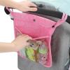 imageAccmor Universal Stroller Organizer Mesh Bag Fits for Uppababy Nuna Britax Doona Strollers NonSlip Adjustable Stroller Mesh Cargo Net Storage Caddy AccessoriesPink