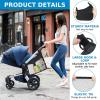imageAccmor Universal Stroller Organizer Side Sling Stroller Organizer Mesh Cargo Net Stroller Storage Caddy Stroller Bag Accessories Fits for Uppababy Nuna Baby Jogger Britax Doona StrollersStyle BBlack
