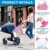 imageAccmor Universal Stroller Organizer Side Sling Stroller Organizer Mesh Cargo Net Stroller Storage Caddy Stroller Bag Accessories Fits for Uppababy Nuna Baby Jogger Britax Doona StrollersStyle BPink