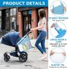 imageAccmor Universal Stroller Organizer Side Sling Stroller Organizer Mesh Cargo Net Stroller Storage Caddy Stroller Bag Accessories Fits for Uppababy Nuna Baby Jogger Britax Doona StrollersStyle BBlue