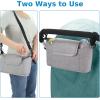 imageAccmor Universal Stroller Organizer Stroller Bag Caddy Organizer Stroller Organizer Accessories for Uppababy Baby Jogger Nuna Doona Britax StrollersGrey