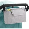imageAccmor Universal Stroller Organizer Stroller Bag Caddy Organizer Stroller Organizer Accessories for Uppababy Baby Jogger Nuna Doona Britax StrollersGrey