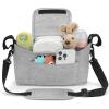 imageAccmor Universal Stroller Organizer Stroller Bag Caddy Organizer Stroller Organizer Accessories for Uppababy Baby Jogger Nuna Doona Britax StrollersGrey