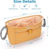 imageAccmor Universal Stroller Organizer Stroller Bag Stroller Caddy Organizer Stroller Accessories Fits for Uppababy Baby Jogger Nuna Doona Britax Strollers BlackBrown