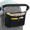imageAccmor Universal Stroller Organizer Stroller Bag Stroller Caddy Organizer Stroller Accessories Fits for Uppababy Baby Jogger Nuna Doona Britax Strollers BlackBlack