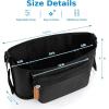imageAccmor Universal Stroller Organizer with Detachable Phone Bag Stroller Bag Caddy Organizer Stroller Accessories for Uppababy Baby Jogger Nuna Doona Britax StrollersBlack