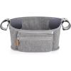 imageAccmor Universal Stroller Organizer with Detachable Phone Bag Stroller Bag Caddy Organizer Stroller Accessories for Uppababy Baby Jogger Nuna Doona Britax StrollersGrey