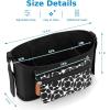 imageAccmor Universal Stroller Organizer with Detachable Phone Bag Stroller Bag Caddy Organizer Stroller Accessories for Uppababy Baby Jogger Nuna Doona Britax StrollersBlack Circle