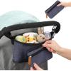 imageAccmor Universal Stroller Organizer with Detachable Phone Bag Stroller Bag Caddy Organizer Stroller Accessories for Uppababy Baby Jogger Nuna Doona Britax StrollersBlue