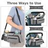 imageAccmor Universal Stroller Organizer with Insulated Cup Holder Detachable Phone Bag and Shoulder StrapStroller Bag Caddy Organizer Fits for Uppababy Baby Jogger Britax StrollersAll Grey