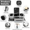 imageAccmor Universal Stroller Organizer with Insulated Cup Holder Detachable Phone Bag and Shoulder StrapStroller Bag Caddy Organizer Fits for Uppababy Baby Jogger Britax StrollersAll Grey