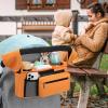 imageAccmor Universal Stroller Organizer with Insulated Cup Holder Detachable Phone Bag and Shoulder StrapStroller Bag Caddy Organizer Fits for Uppababy Baby Jogger Britax StrollersAll Orange