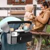 imageAccmor Universal Stroller Organizer with Insulated Cup Holder Detachable Phone Bag and Shoulder StrapStroller Bag Caddy Organizer Fits for Uppababy Baby Jogger Britax StrollersGrey  Black Pocket