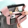 imageAccmor Universal Stroller Organizer with Insulated Cup Holder Detachable Phone Bag and Shoulder StrapStroller Bag Caddy Organizer Fits for Uppababy Baby Jogger Britax StrollersAll Pink