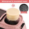 imageAccmor Universal Stroller Organizer with Insulated Cup Holder Detachable Phone Bag and Shoulder StrapStroller Bag Caddy Organizer Fits for Uppababy Baby Jogger Britax StrollersAll Pink