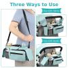 imageAccmor Universal Stroller Organizer with Insulated Cup Holder Detachable Phone Bag and Shoulder StrapStroller Bag Caddy Organizer Fits for Uppababy Baby Jogger Britax StrollersAll Blue