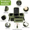 imageAccmor Universal Stroller Organizer with Insulated Cup Holder Detachable Phone Bag and Shoulder StrapStroller Bag Caddy Organizer Fits for Uppababy Baby Jogger Britax StrollersAll Green