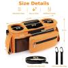 imageAccmor Universal Stroller Organizer with Insulated Cup Holder Detachable Phone Bag and Shoulder StrapStroller Bag Caddy Organizer Fits for Uppababy Baby Jogger Britax StrollersAll Orange