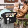 imageAccmor Universal Stroller Organizer with Insulated Cup Holder Detachable Phone Bag and Shoulder StrapStroller Bag Caddy Organizer Fits for Uppababy Baby Jogger Britax StrollersAll Black