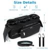 imageAccmor Universal Stroller Organizer with Insulated Cup Holder Detachable Phone Bag and Shoulder StrapStroller Bag Caddy Organizer Fits for Uppababy Baby Jogger Britax StrollersAll Black