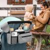 imageAccmor Universal Stroller Organizer with Insulated Cup Holder Detachable Phone Bag and Shoulder StrapStroller Bag Caddy Organizer Fits for Uppababy Baby Jogger Britax StrollersAll Grey