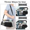 imageAccmor Universal Stroller Organizer with Insulated Cup Holder Detachable Phone Bag and Shoulder StrapStroller Bag Caddy Organizer Fits for Uppababy Baby Jogger Britax StrollersGrey  Black Pocket