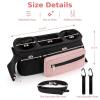 imageAccmor Universal Stroller Organizer with Insulated Cup Holder Detachable Phone Bag and Shoulder StrapStroller Bag Caddy Organizer Fits for Uppababy Baby Jogger Britax StrollersBlack  Pink Pocket