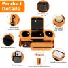 imageAccmor Universal Stroller Organizer with Insulated Cup Holder Detachable Phone Bag and Shoulder StrapStroller Bag Caddy Organizer Fits for Uppababy Baby Jogger Britax StrollersAll Orange