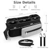 imageAccmor Universal Stroller Organizer with Insulated Cup Holder Detachable Phone Bag and Shoulder StrapStroller Bag Caddy Organizer Fits for Uppababy Baby Jogger Britax StrollersBlack  Grey Pocket